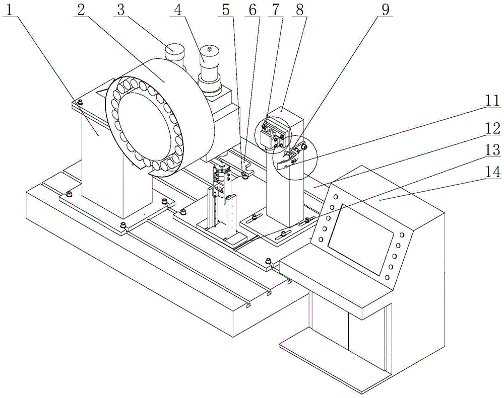 Disc-type tool magazine and automatic tool-changing system comprehensive performance detection platform