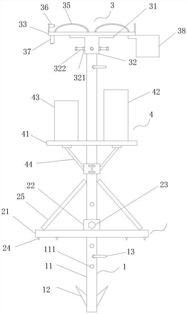 Biological prevention and control device for controlling quantity of mouse groups in eagle attracting platform nest type and prevention system