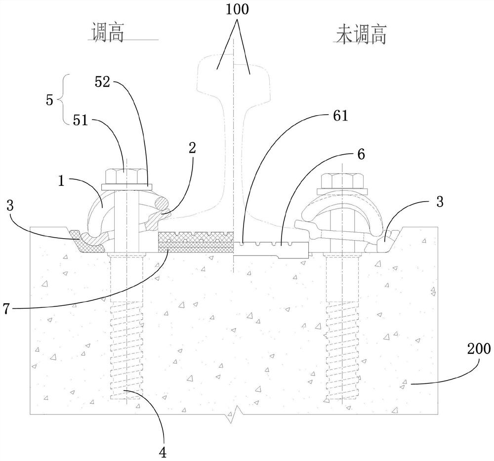 Embedded sleeve type railway fastener