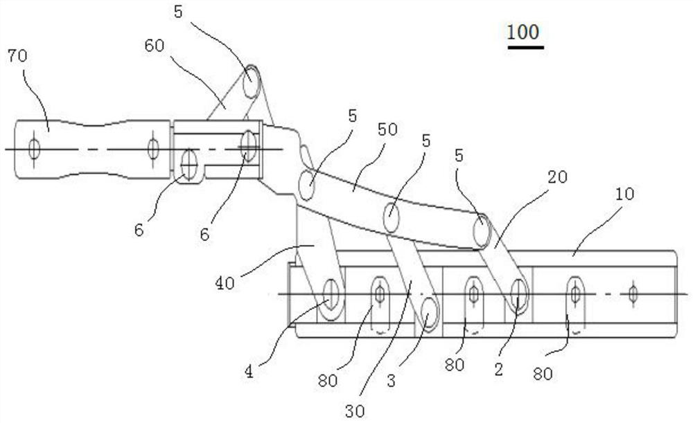 Heavy six-link 180-degree casement hinge