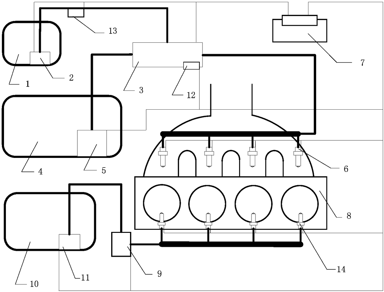 Water adding and spraying system and method for alcohol engine