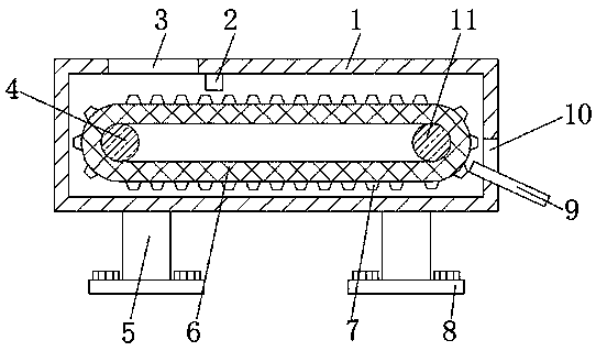 Automatic unloading device for chopstick packaging