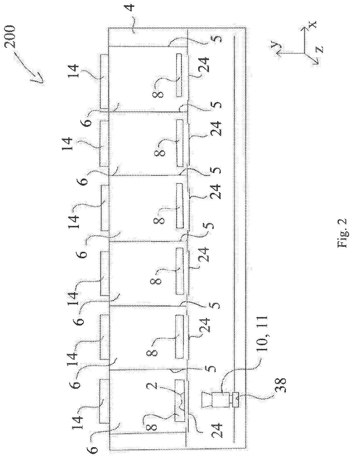 Apparatus for the incubation of a biological material