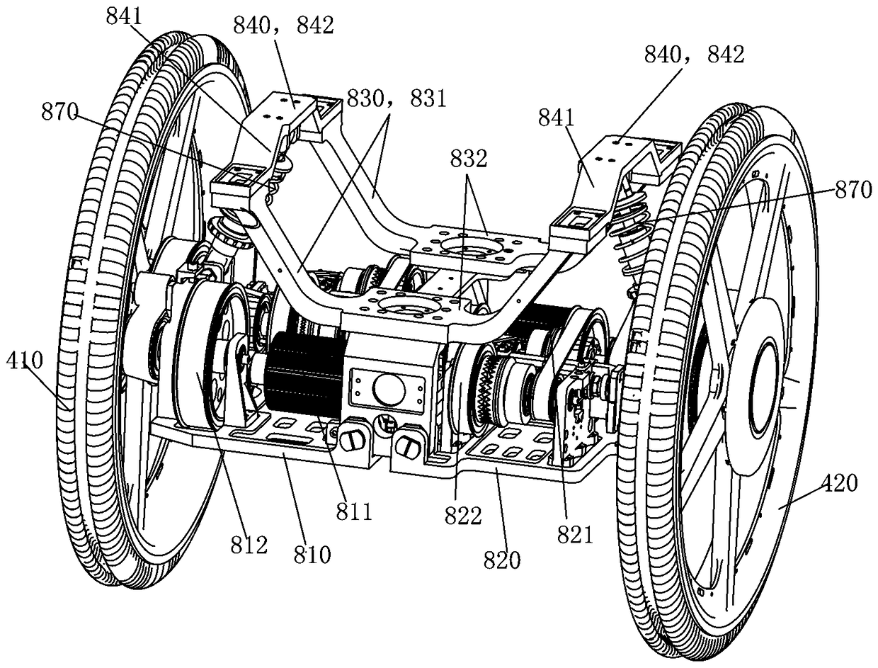 Double-wheel distribution robot