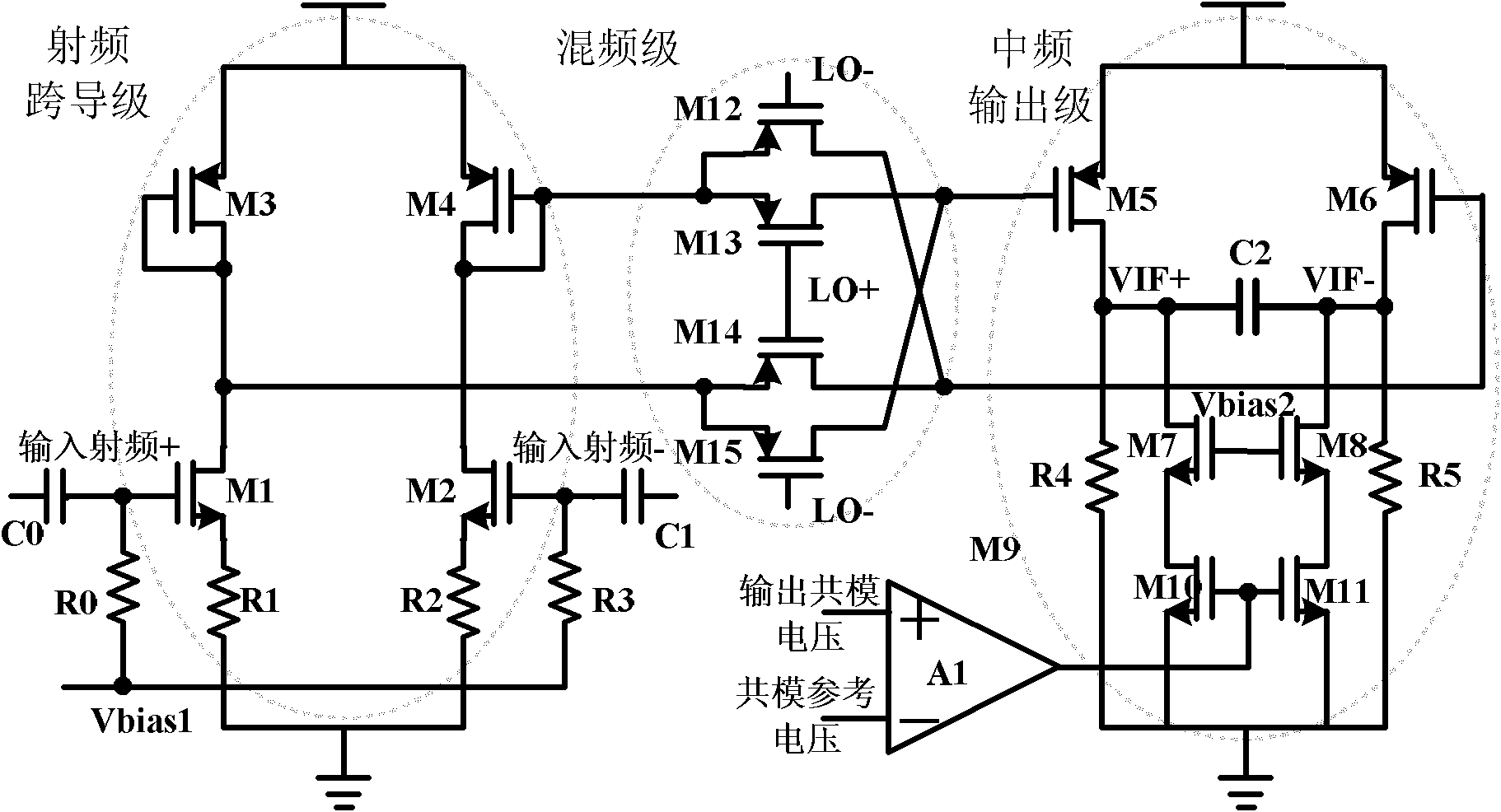 High-linearity folding image mixer