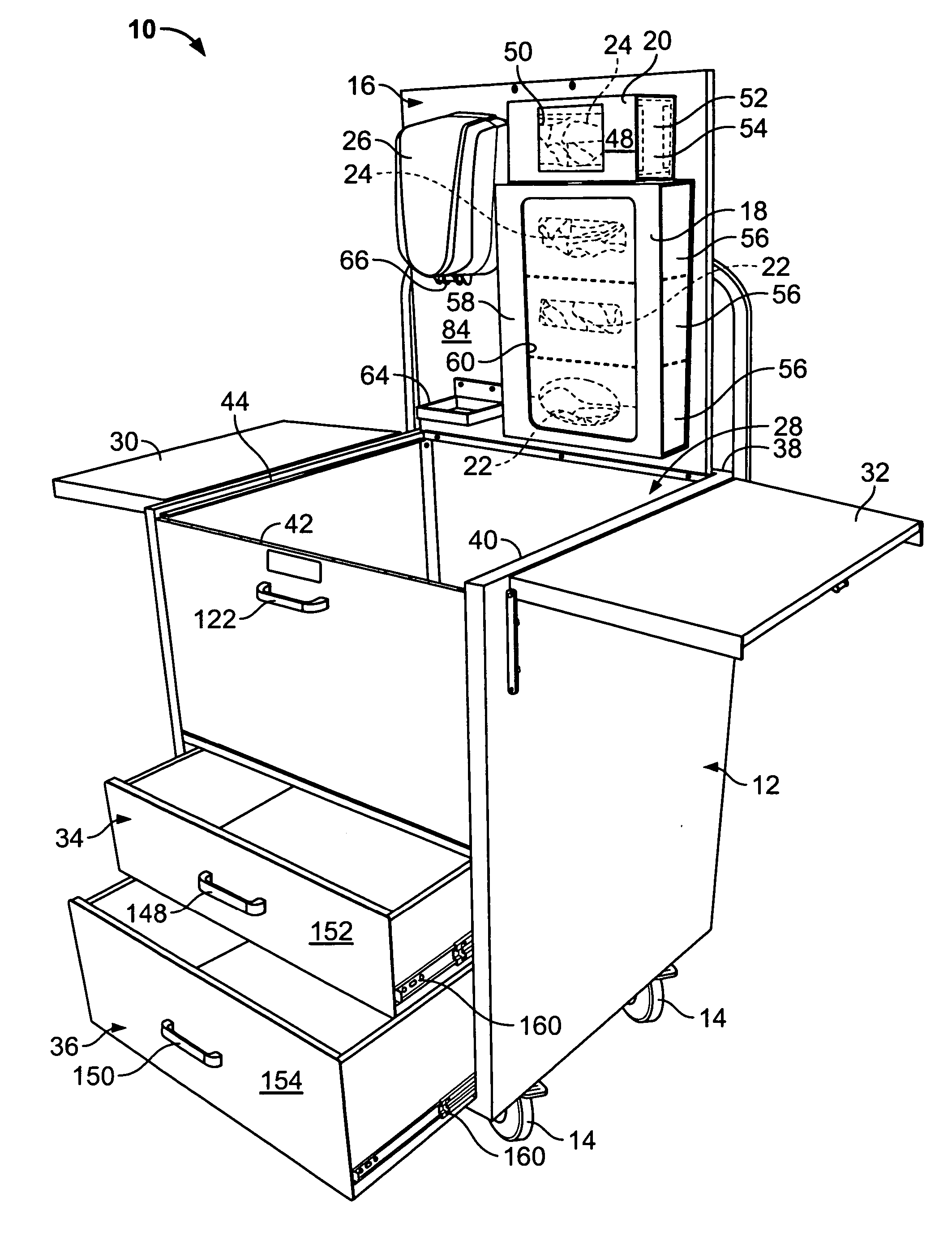 Station for transporting and dispensing supplies