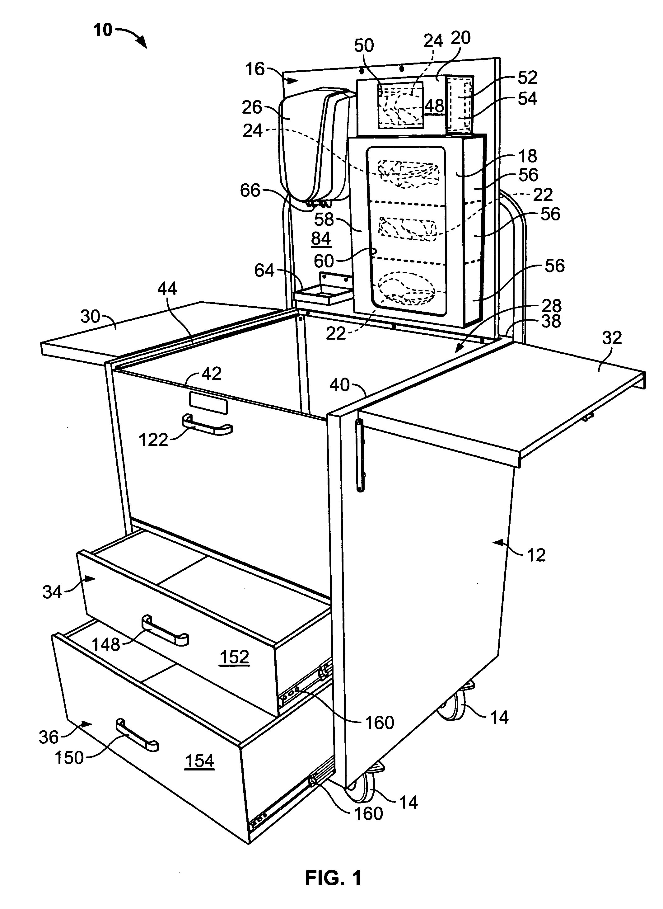 Station for transporting and dispensing supplies