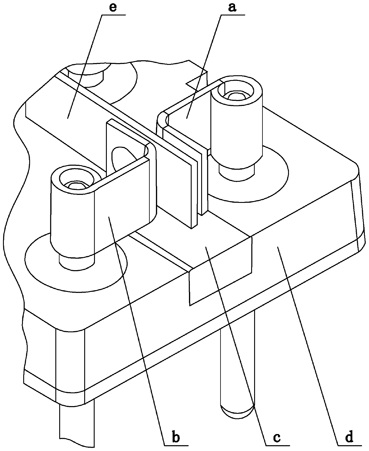 Underneath type arc extinguishing structure of small-sized sealed electromagnetic relay bottom plate