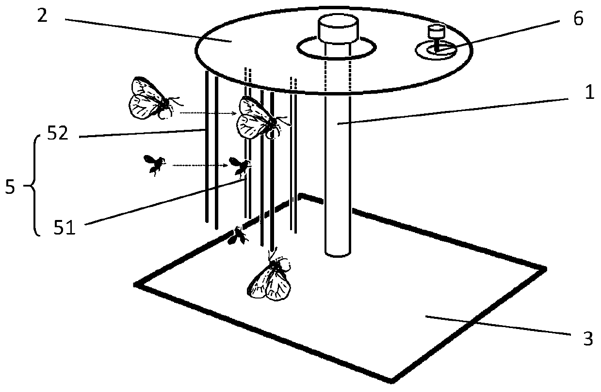 Electric shock pest killing device for automatic crop pest monitoring and reporting system