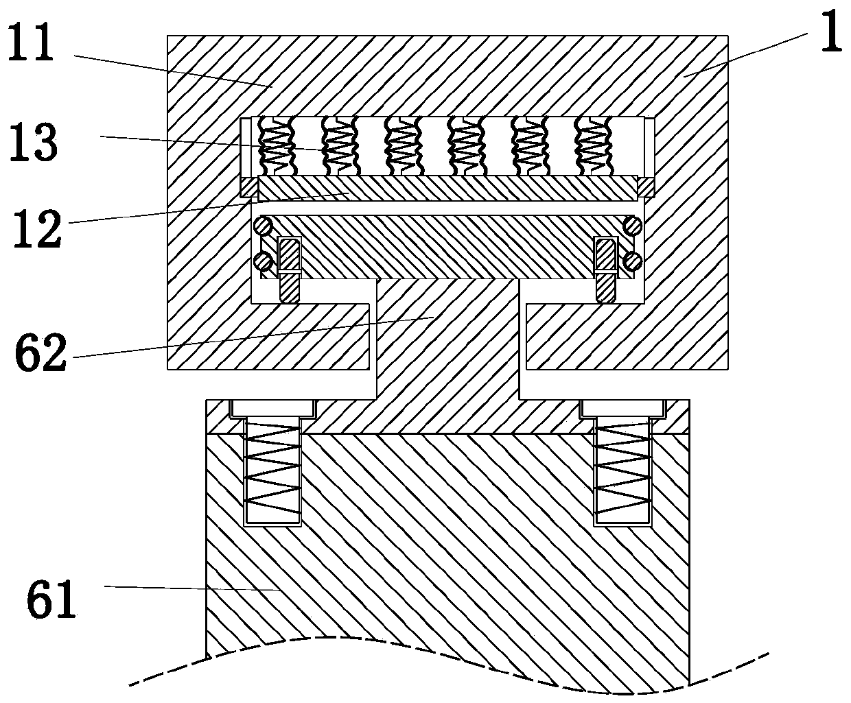 A shower room glass sliding door structure