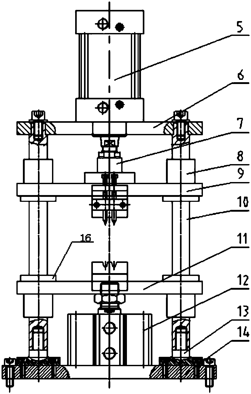 A lamp leg guide wire riveting device and a riveting method thereof