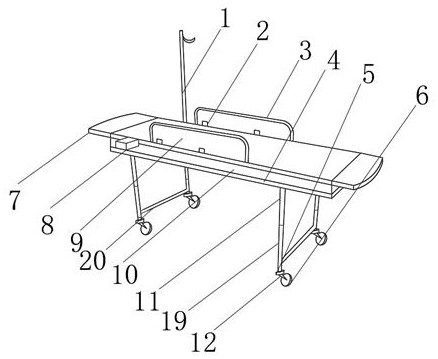 Fixing stretcher for emergency treatment with excellent damping effect