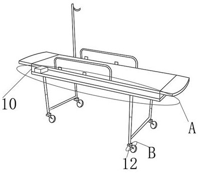 Fixing stretcher for emergency treatment with excellent damping effect