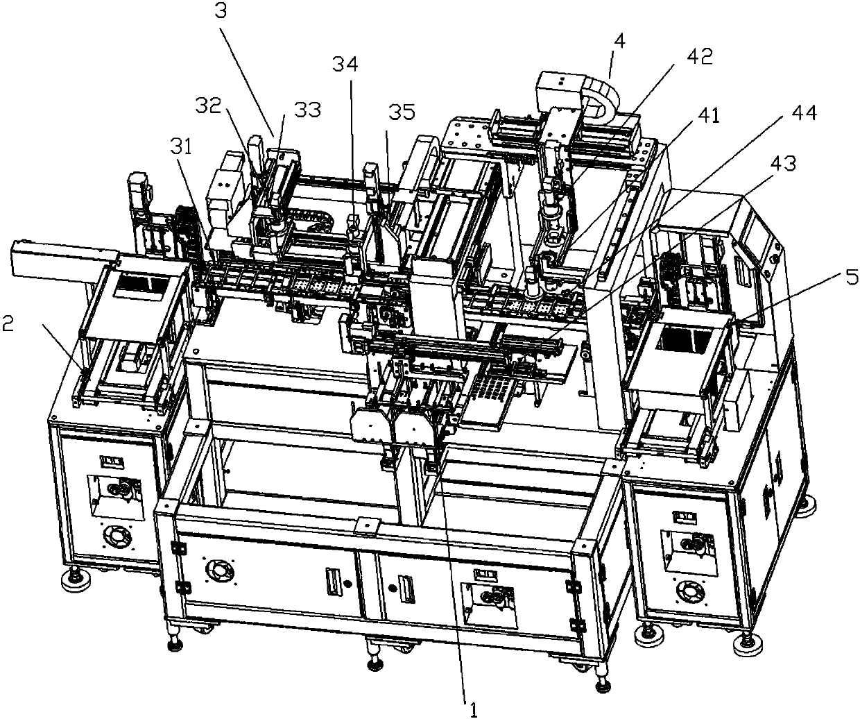 Laminating device for automatic feeding mechanism and fingerprint identification module