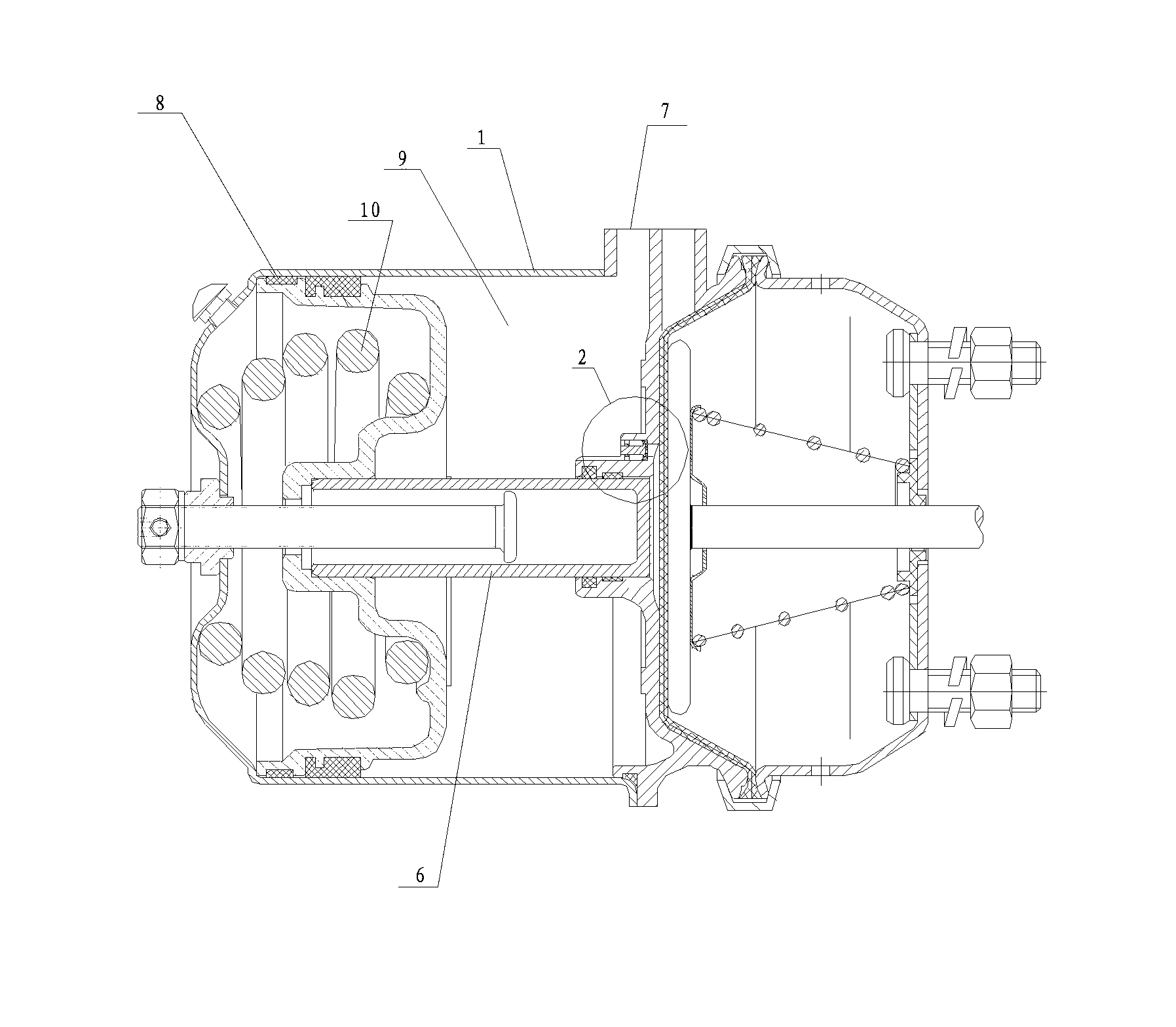 Spring brake chamber capable of preventing braking force superposition