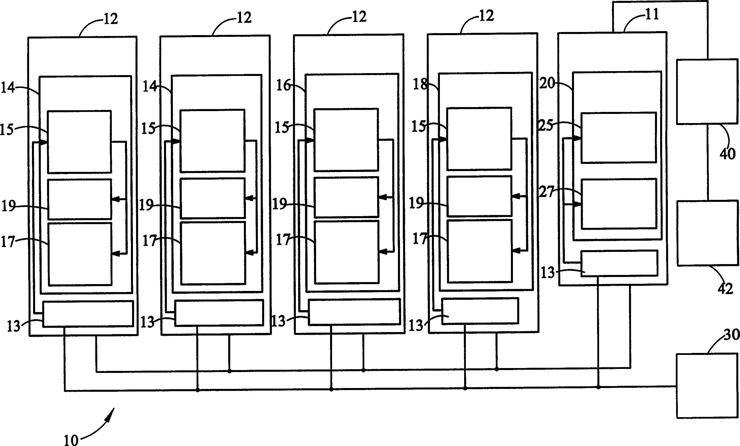 CPU accessory card capable of heat-exchanging on heat-exchange bus