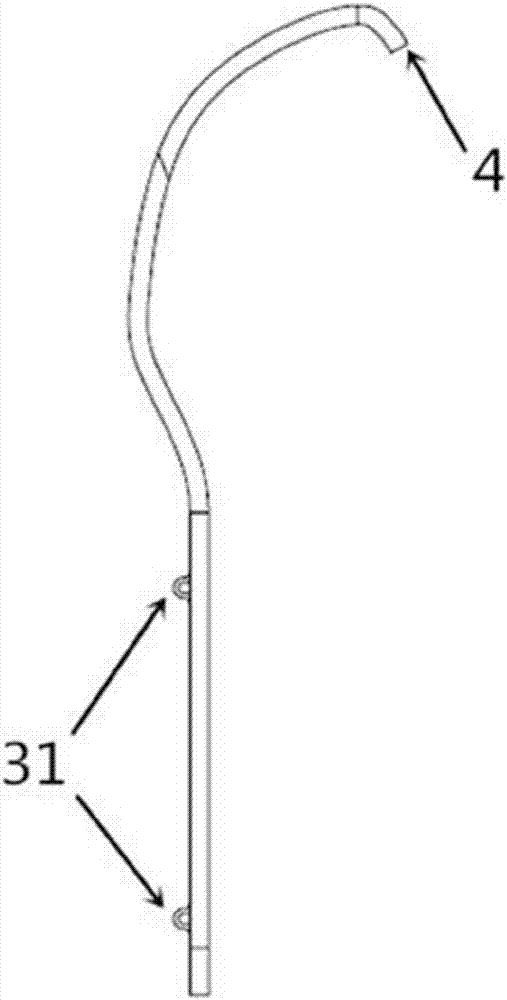 Intertrochanteric fracture outer side wall steel plate fixing device