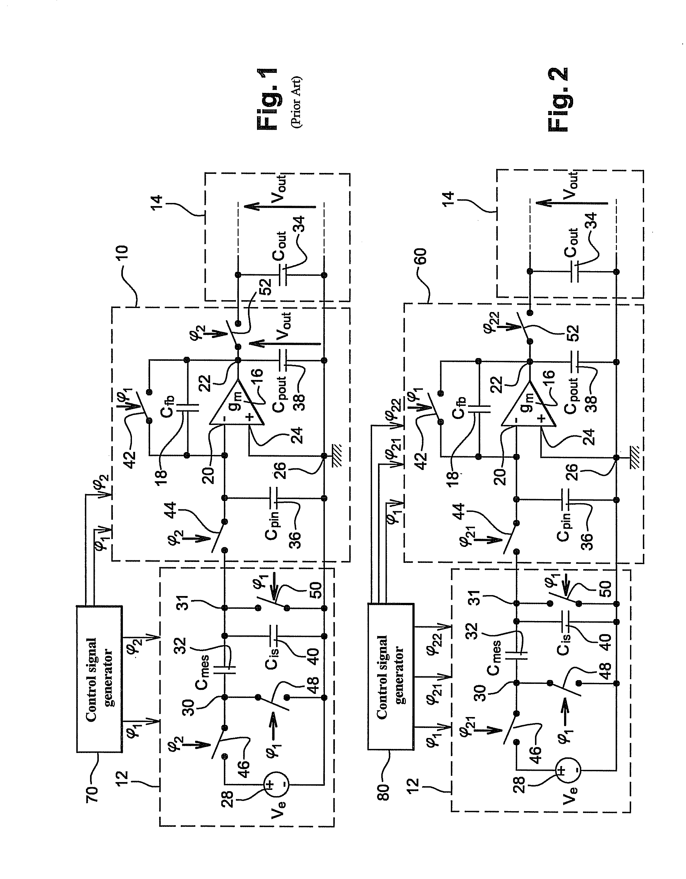 System for converting charge into voltage and method for controlling this system