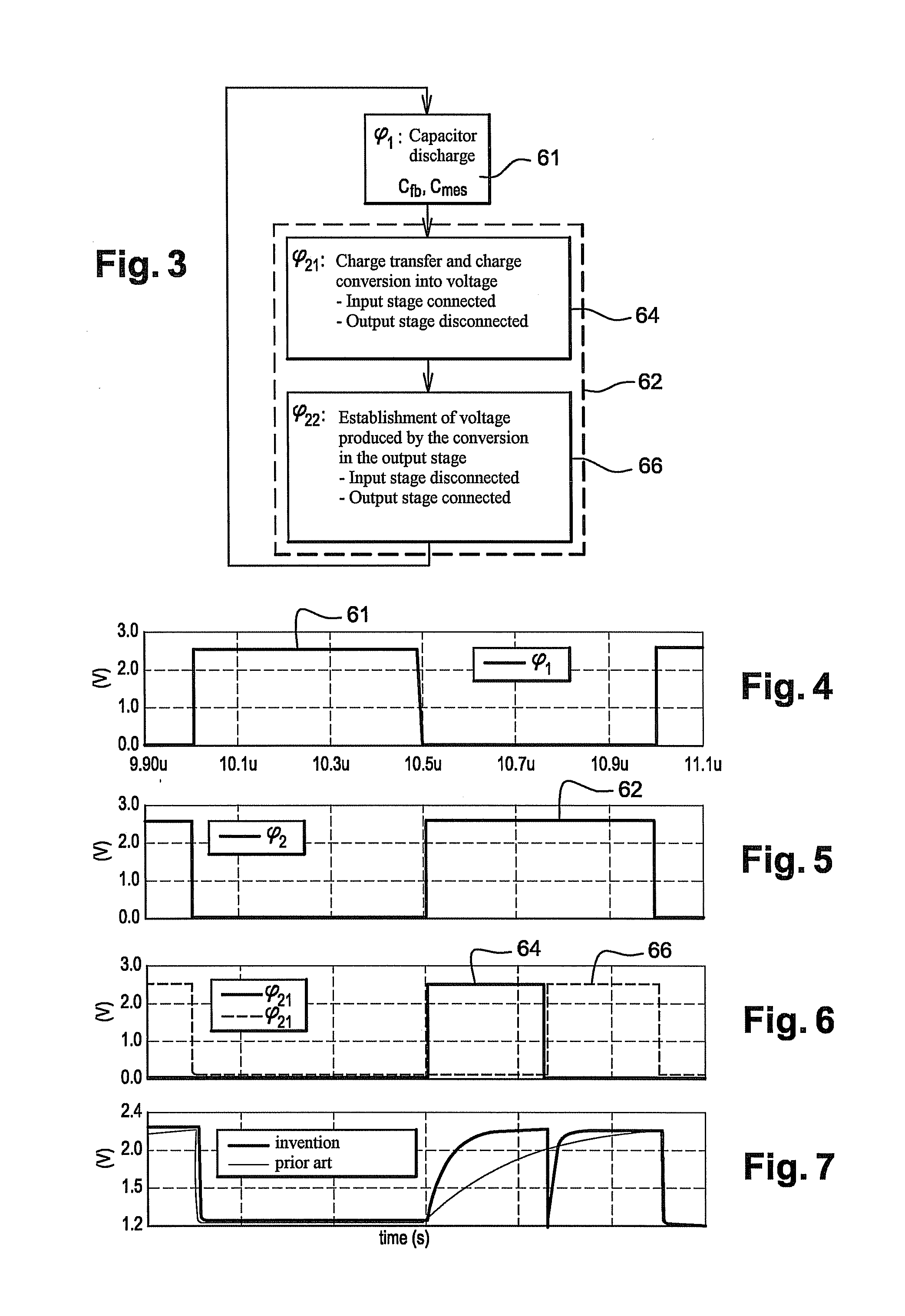 System for converting charge into voltage and method for controlling this system