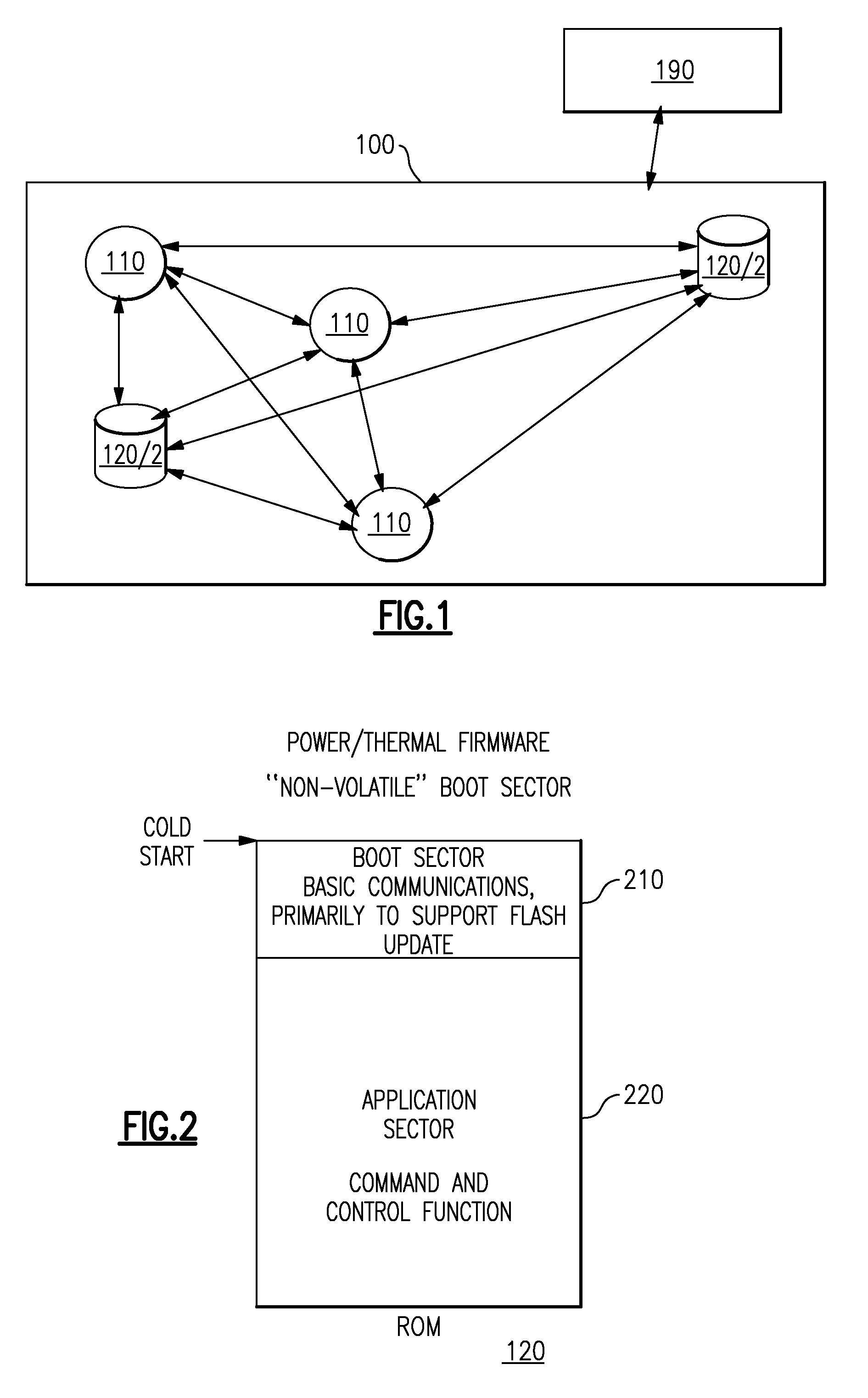 Reliably updating computer firmware while performing command and control functions on a power/thermal component in a high-availability, fault-tolerant, high-performance server