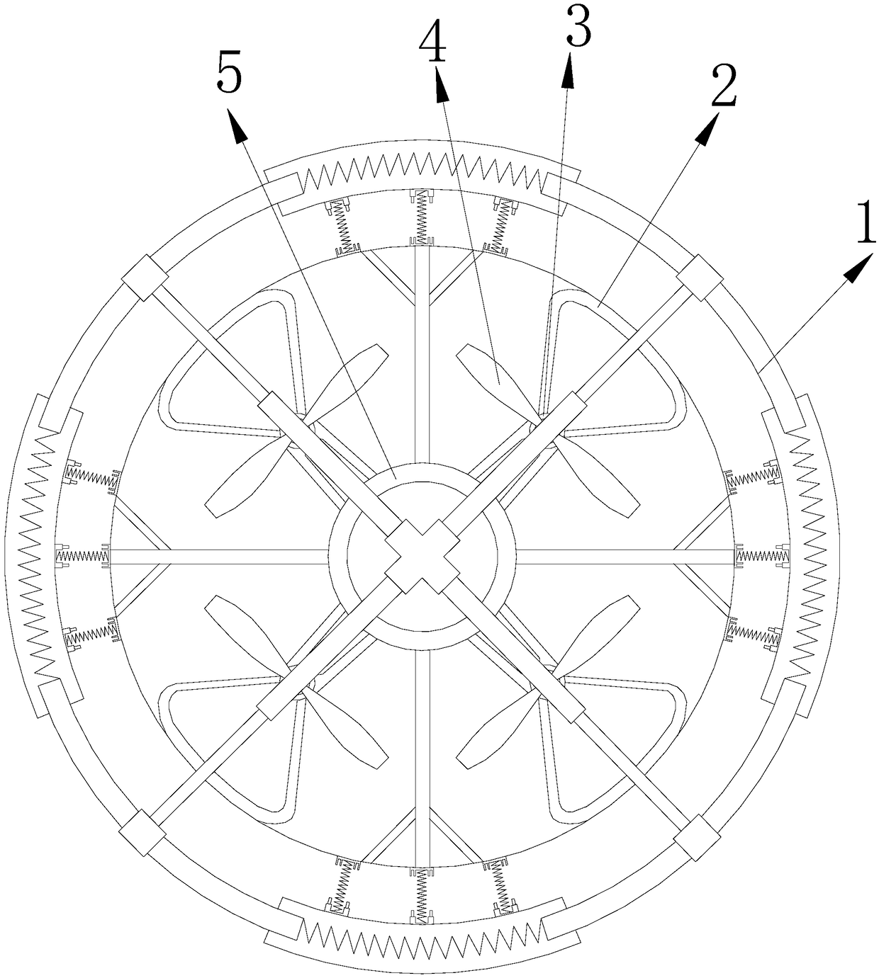 Telescopic comprehensive protection device for unmanned aerial vehicle