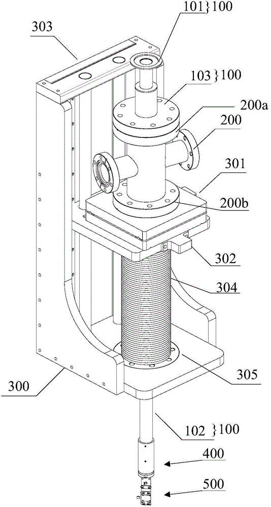 Low-temperature sample operation bench used for soft X-ray magnetic circular dichroism (MCD)