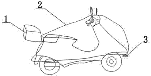 Motorcycle trunk structure