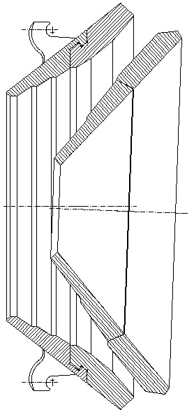 Two-component cone sand making machine rolling mortar wall and its production method