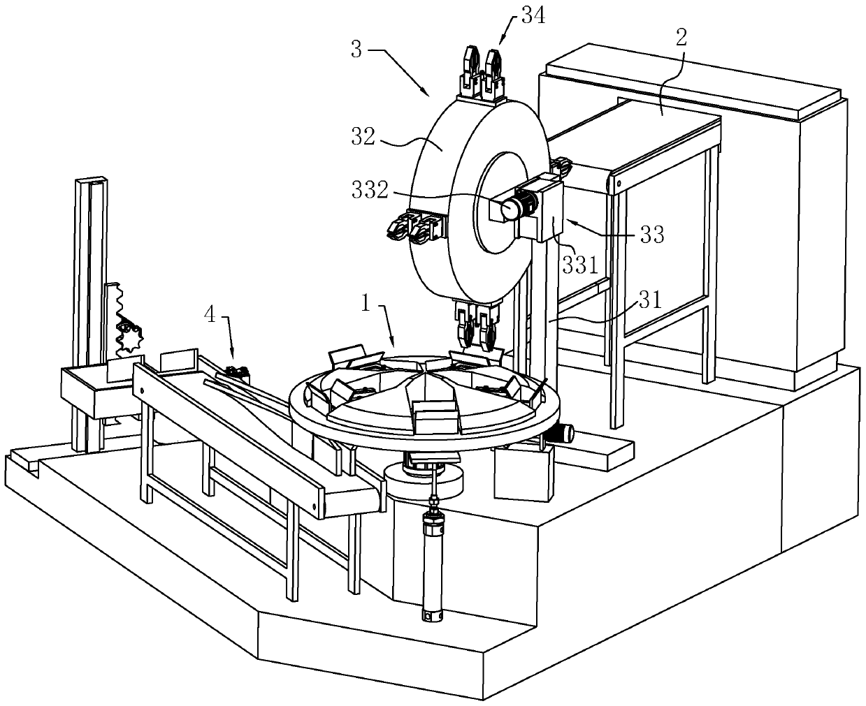 Automatic charging and discharging system of disc binder