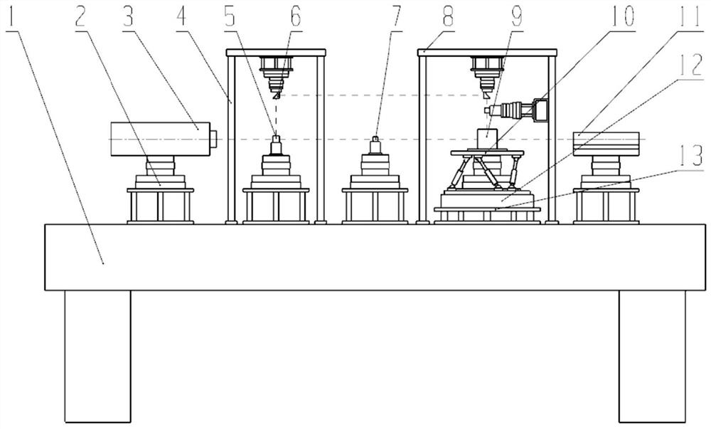 High-efficiency six-degree-of-freedom parallel robot precision test device