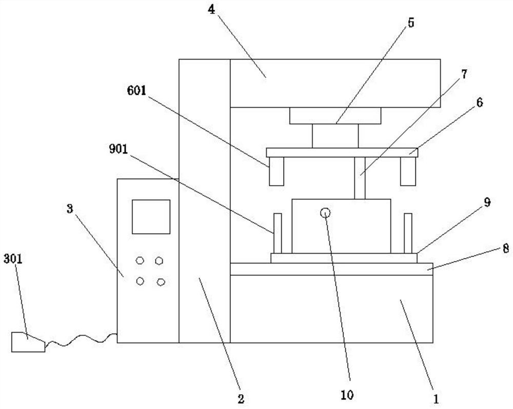 Stamping device with buffer structure