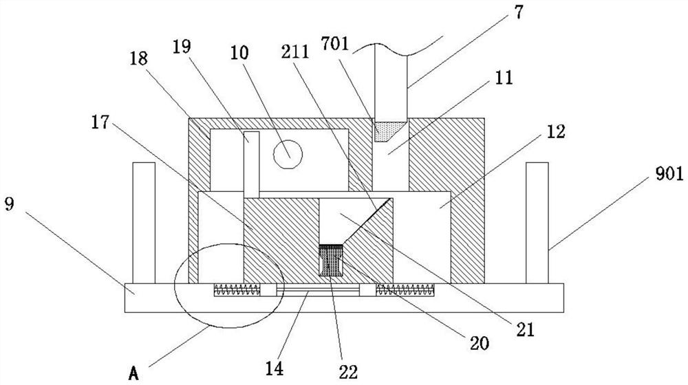 Stamping device with buffer structure