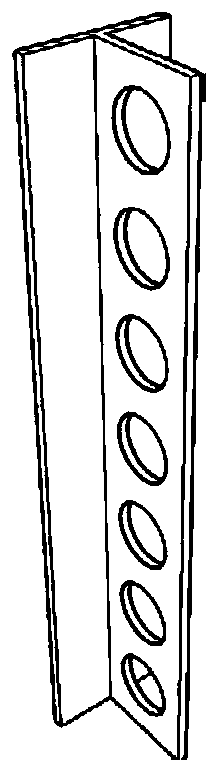 L-shaped steel pipe recycled concrete specially-shaped column provided with perforated T-shaped ribs and manufacturing method