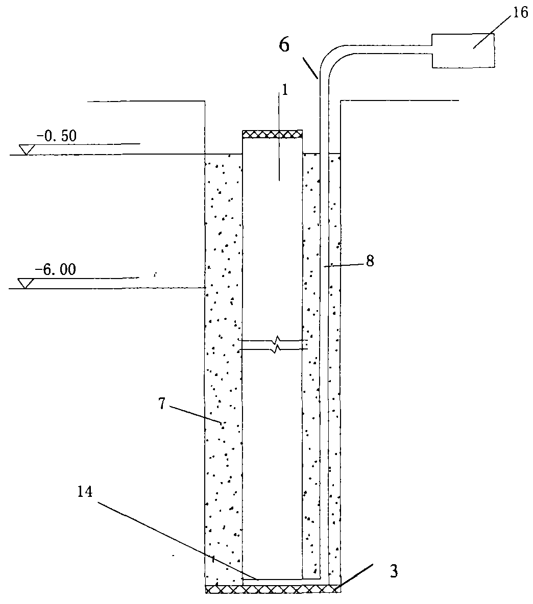 Method for manufacturing a PHC tubular pile in soft soil region through chambering and grouting