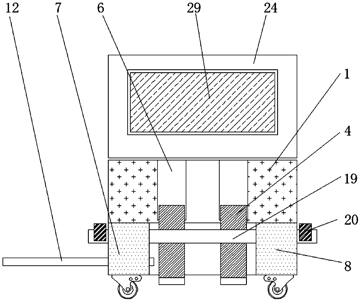 Moving device used for distribution box