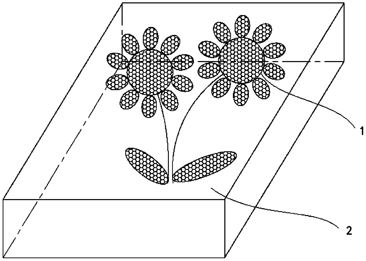 Decorative gypsum terrace and decorative gypsum board and preparation method thereof