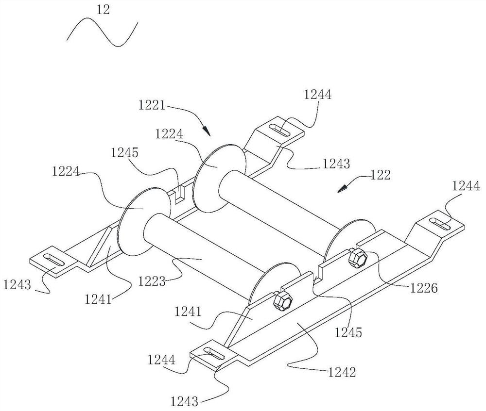 Auxiliary device for cable pulling and releasing, cable pulling and releasing device and method for cable pulling and releasing and bundling