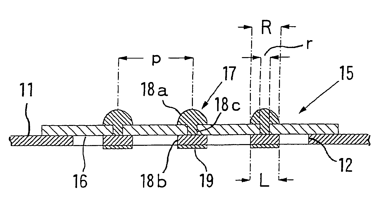 Sheet-like probe, process for producing the same and its application