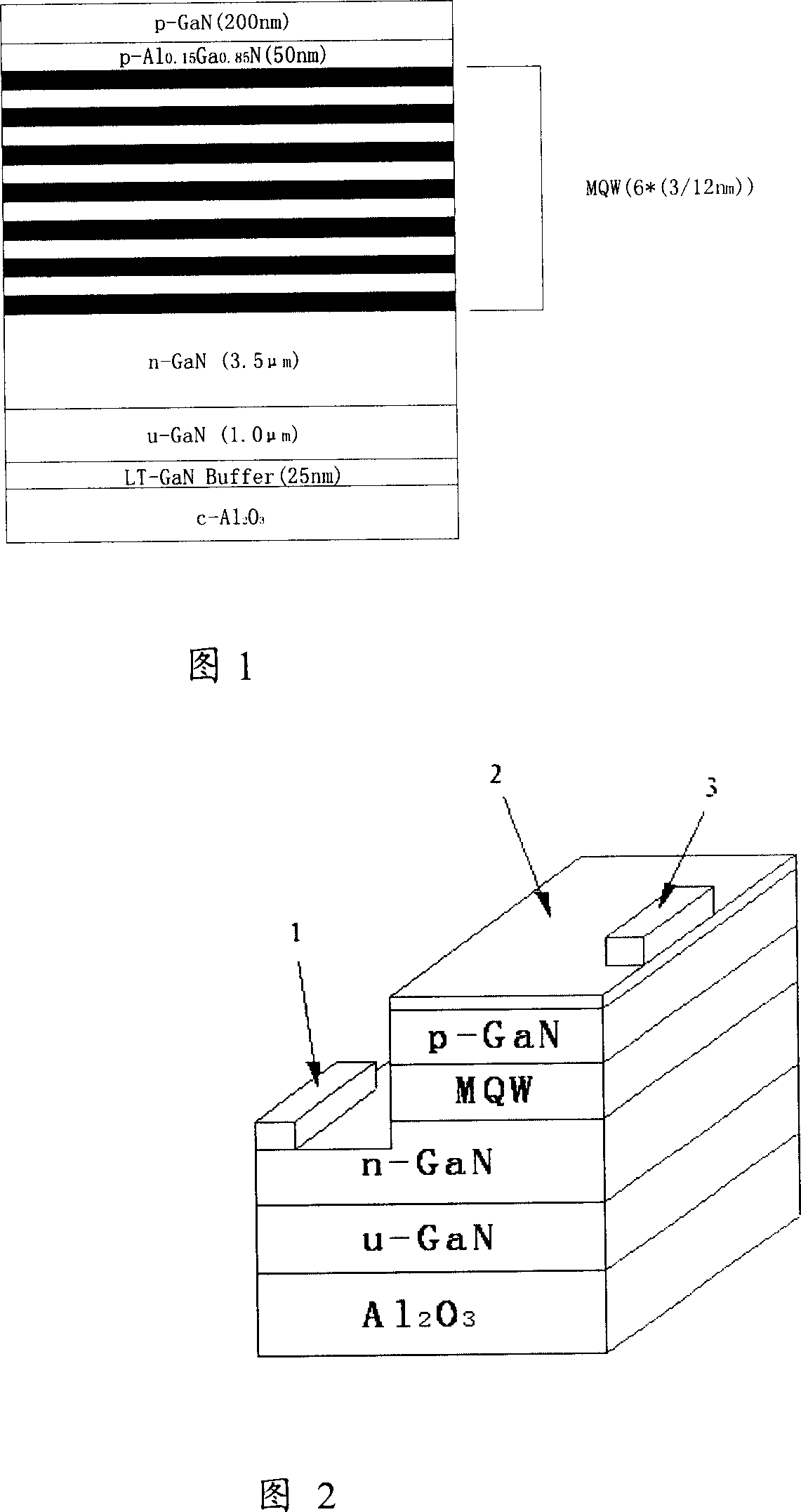 Epitaxial wafer growth method for improving galliumnitride base LED chip antistatic capability