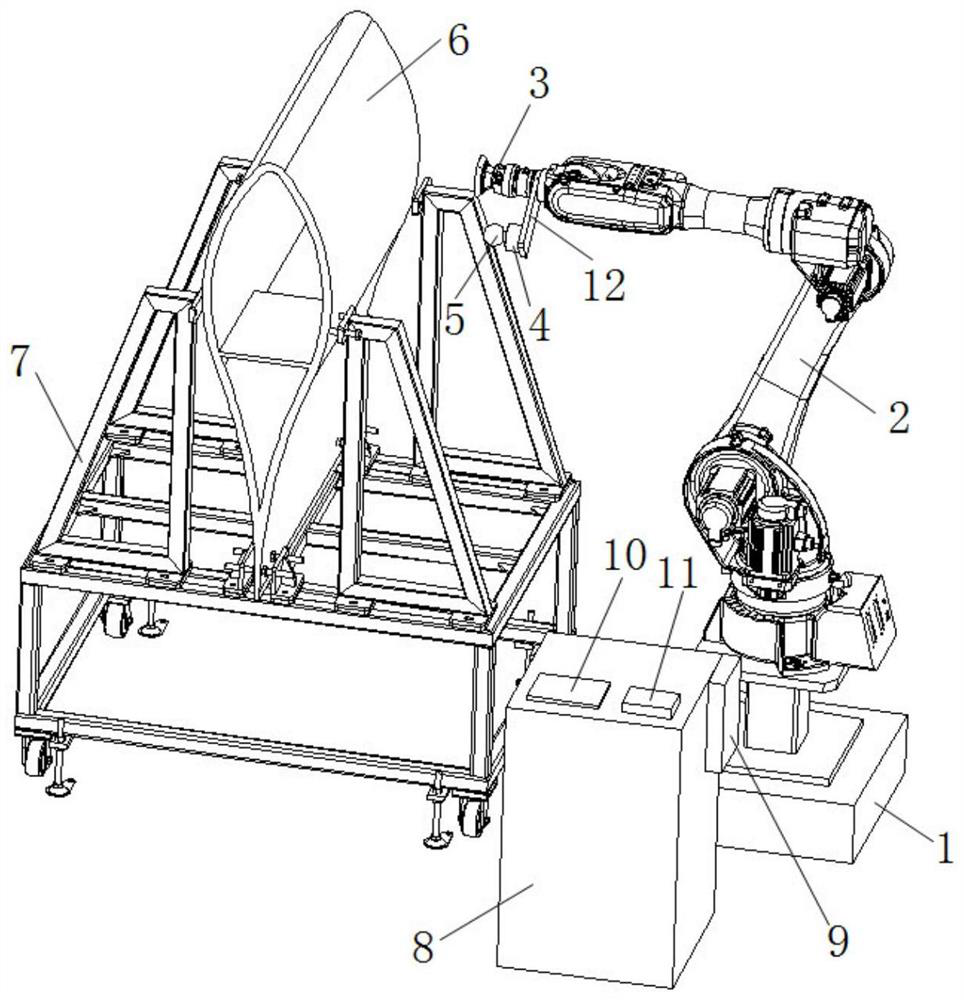 Dragging teaching method based on force control robot polishing and implementation device thereof