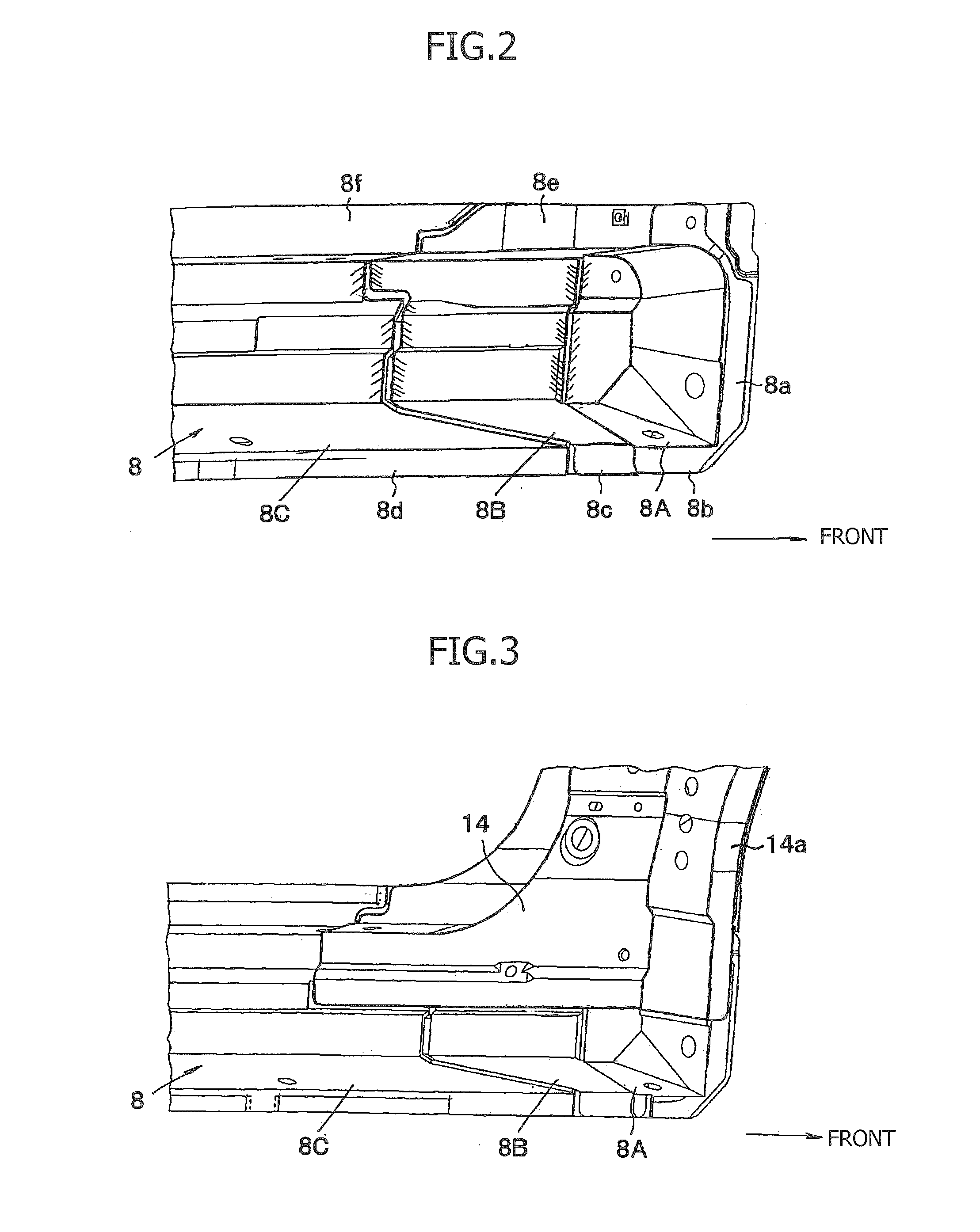 Lower structure of vehicle front pillars