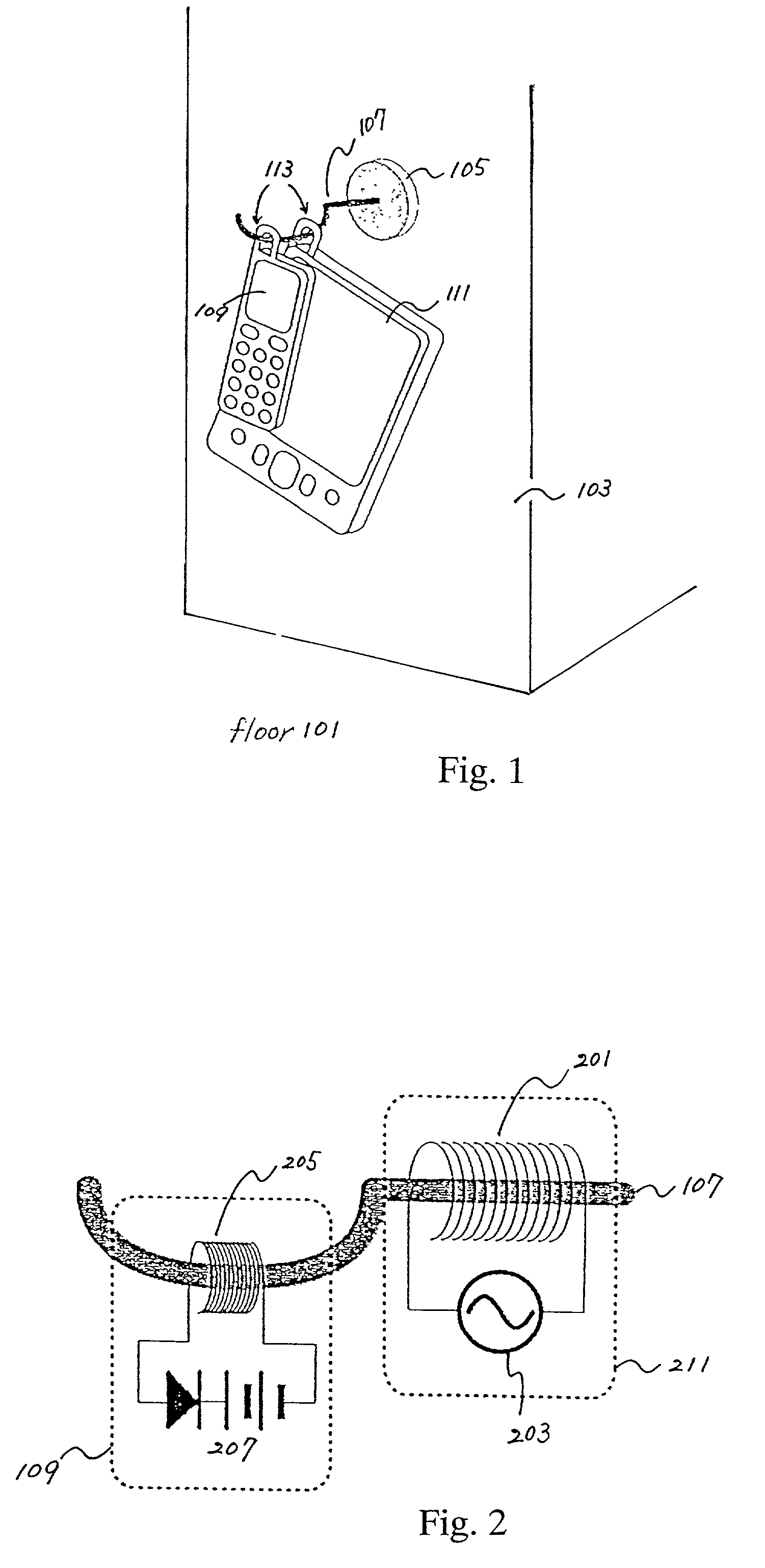 Charging system for portable equipment