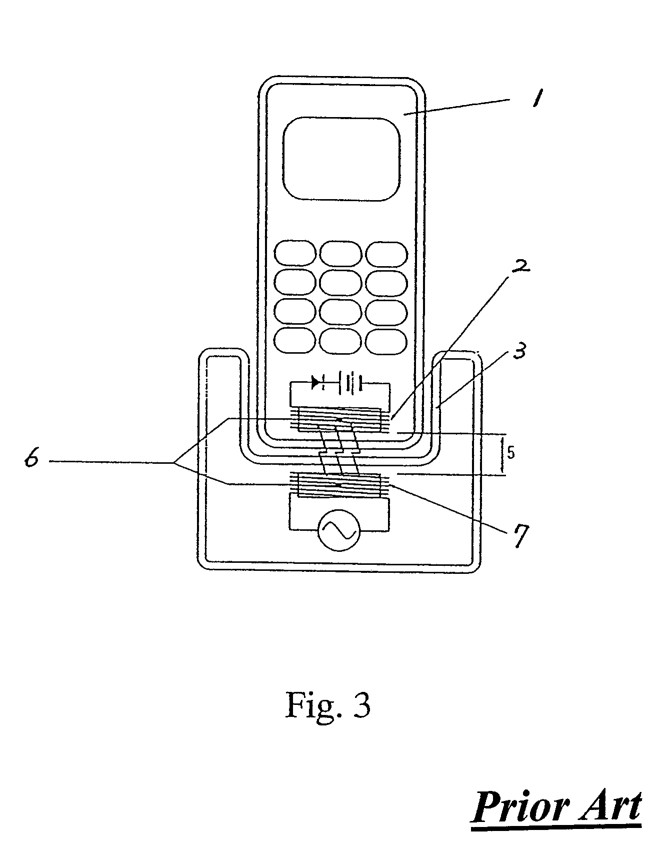 Charging system for portable equipment