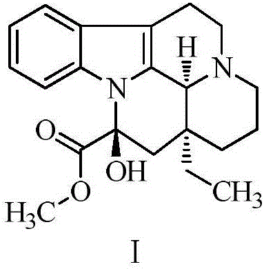 Refining method for vincamine