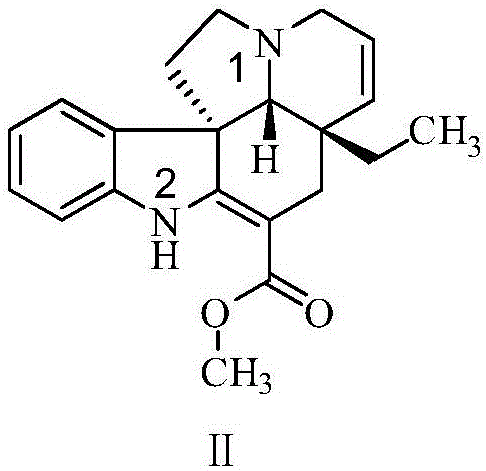 Refining method for vincamine