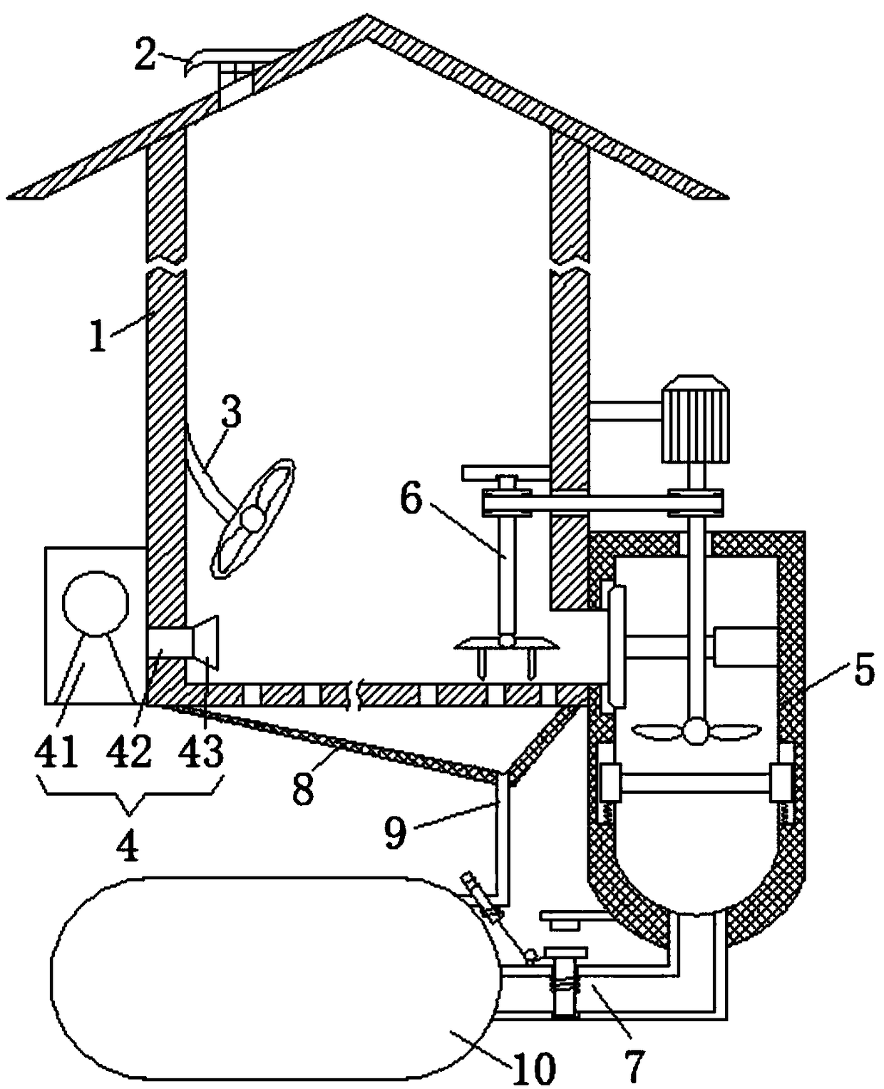 Manure cleaning system of chick room