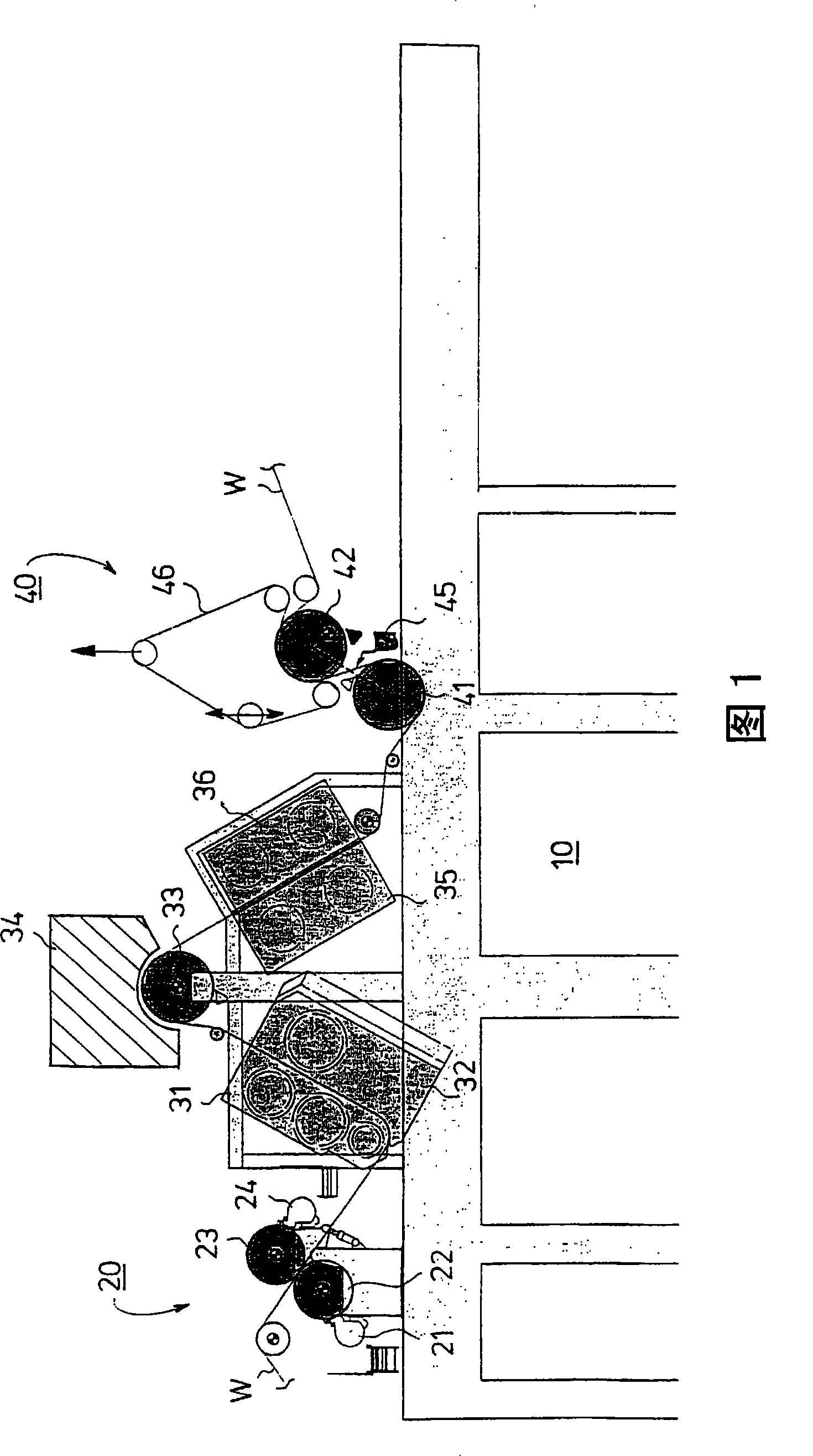 Method for control of the curl of paper in the treatment of surface-sized paper, and finishing section of a paper machine