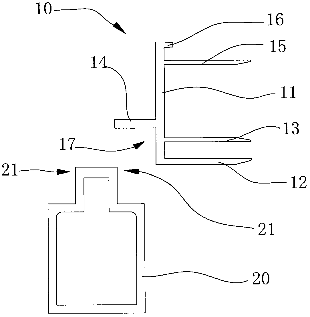 Dry connecting device