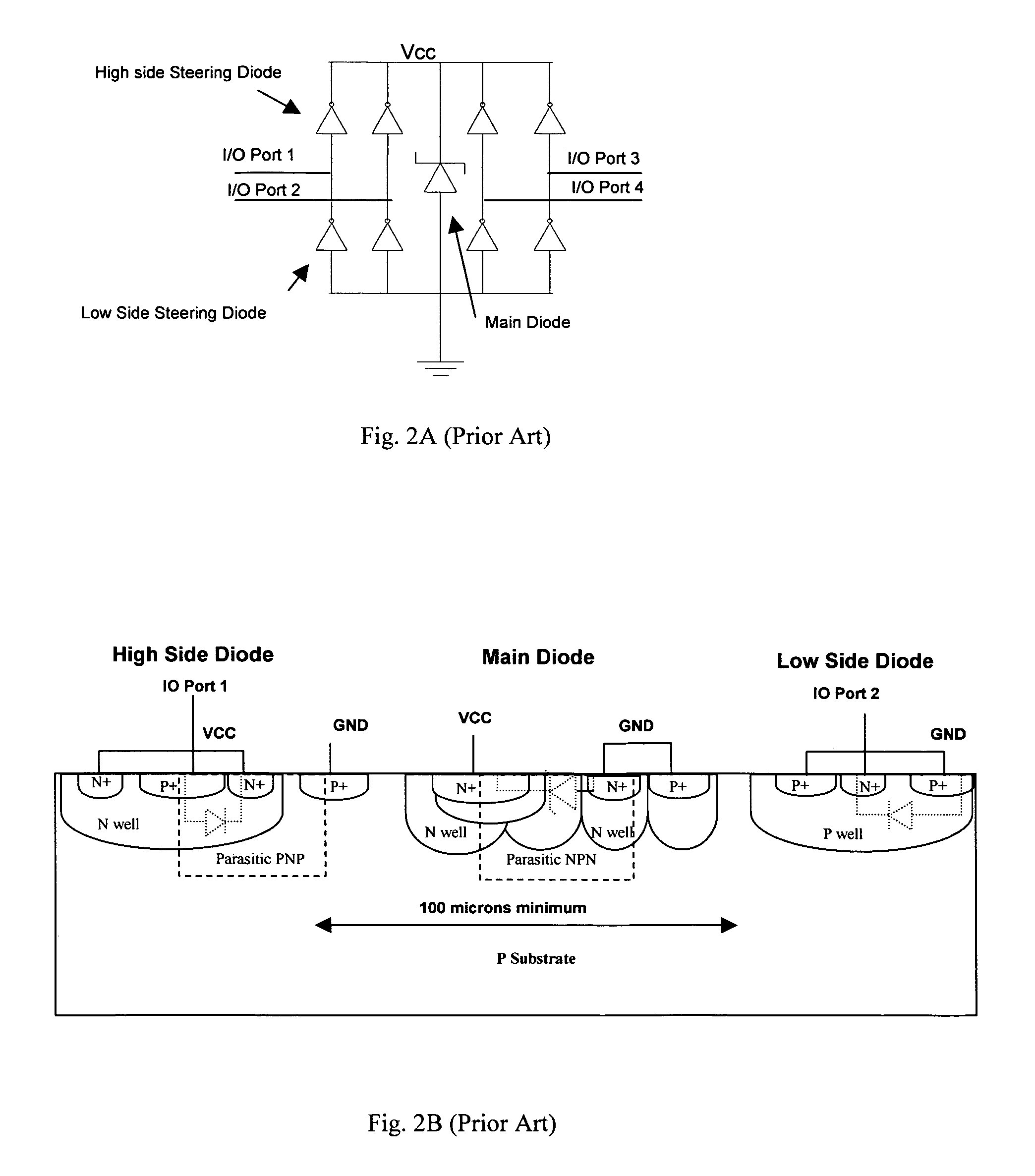 Latch-up free vertical TVS diode array structure using trench isolation