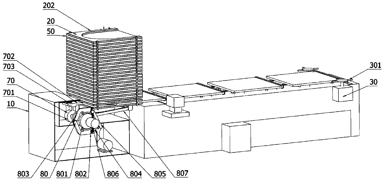 Silicon wafer conveying equipment on sputtering table and using method